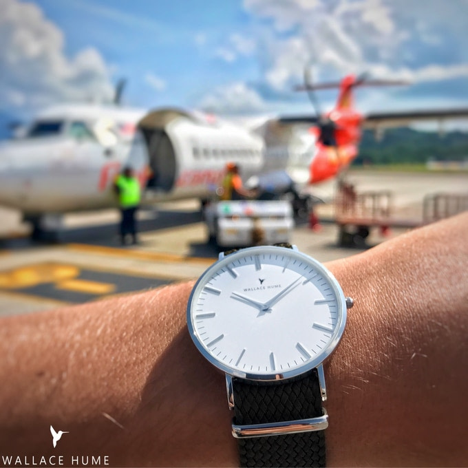 Wallace Hume Watch at airport