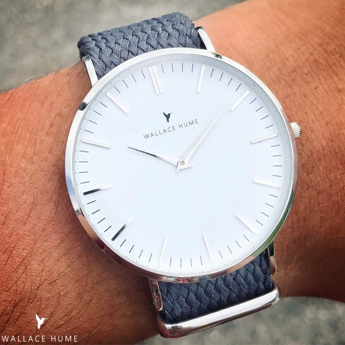 Wallace Hume Classic White | Wolf Grey on wrist